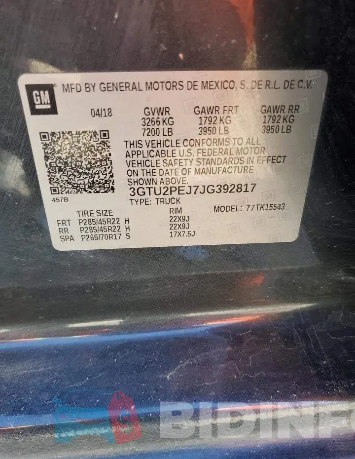 3GTU2PEJ7JG392817 Photo# 12