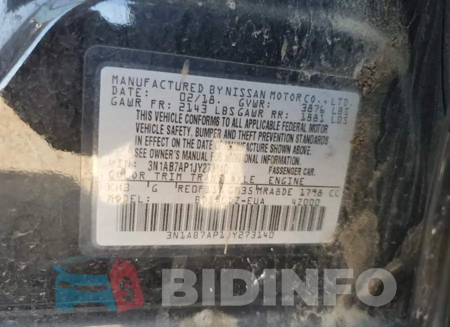 3N1AB7AP1JY273140 Photo# 12