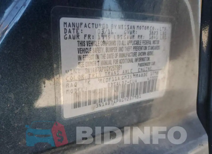 3N1AB7APXGY257981 Photo# 12
