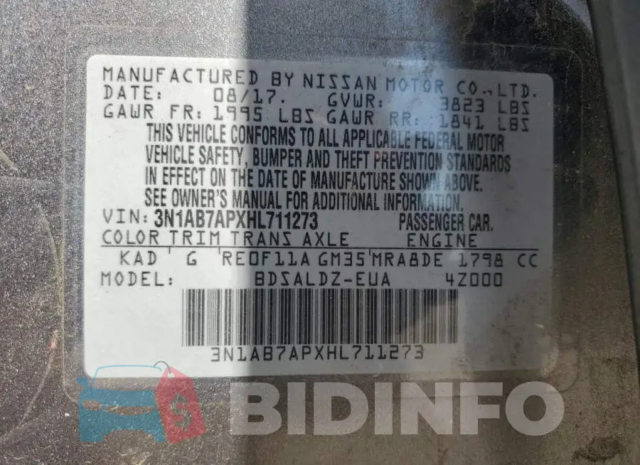 3N1AB7APXHL711273 Photo# 13