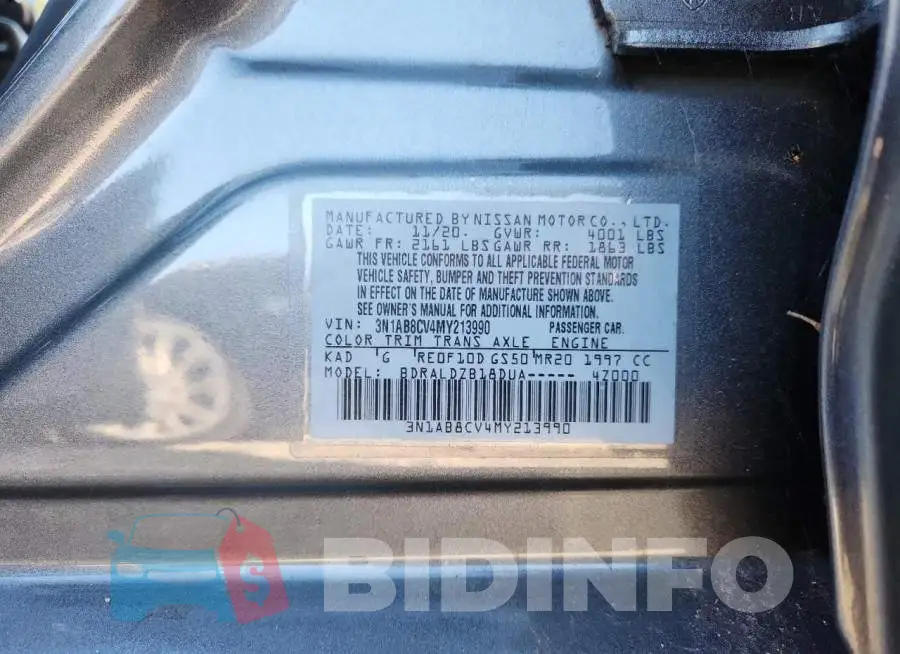 3N1AB8CV4MY213990 Photo# 12