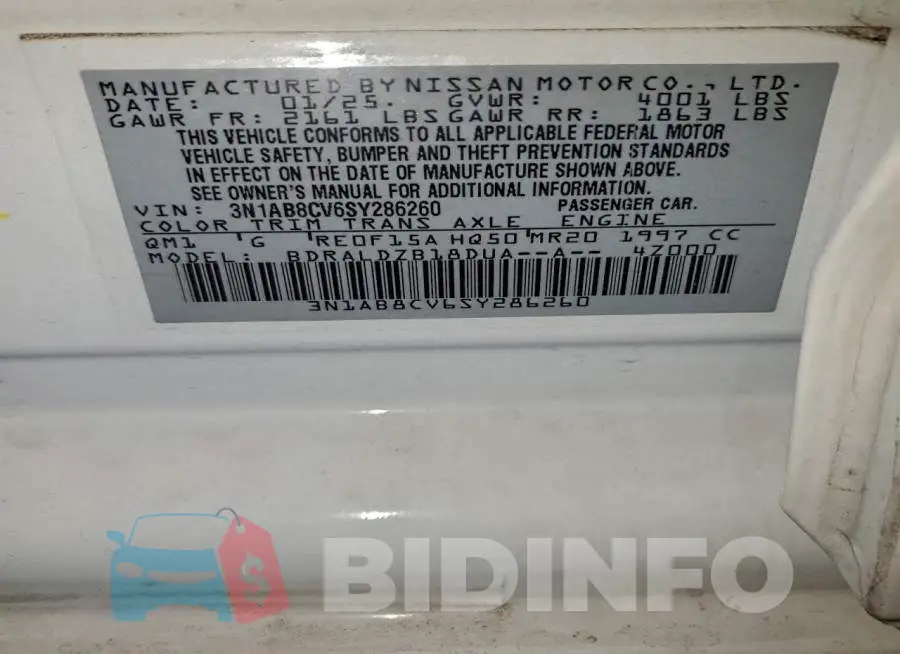 3N1AB8CV6SY286260 Photo# 13