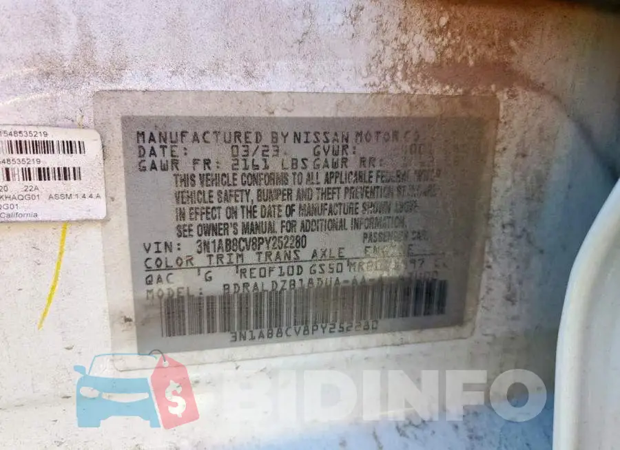 3N1AB8CV8PY252280 Photo# 12