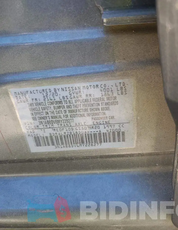 3N1AB8DV6MY228277 Photo# 12