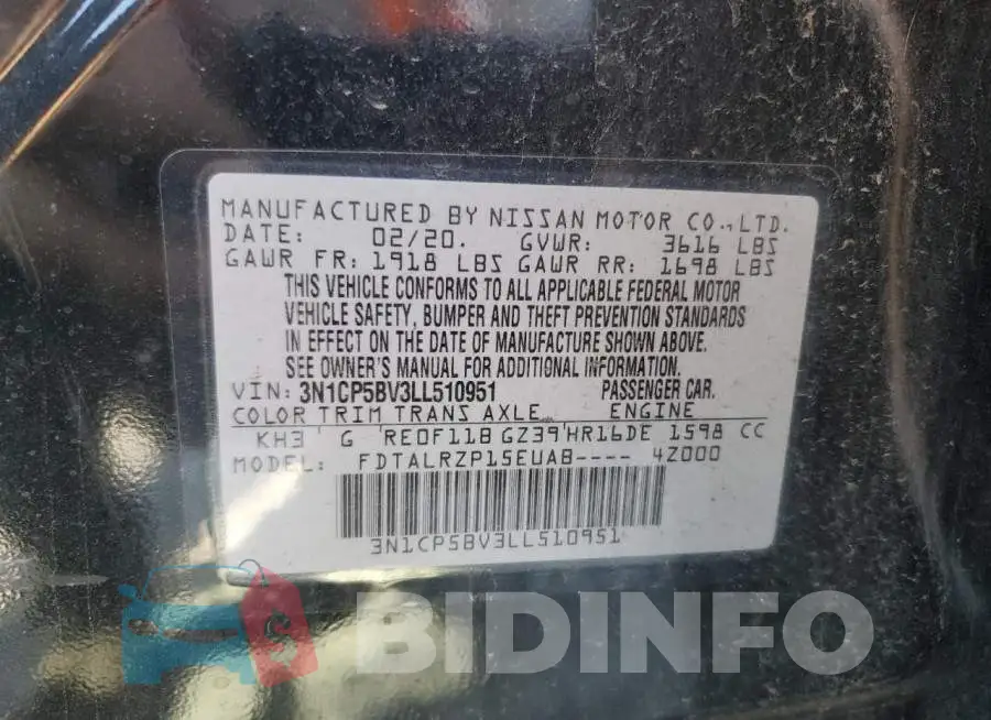 3N1CP5BV3LL510951 Photo# 12