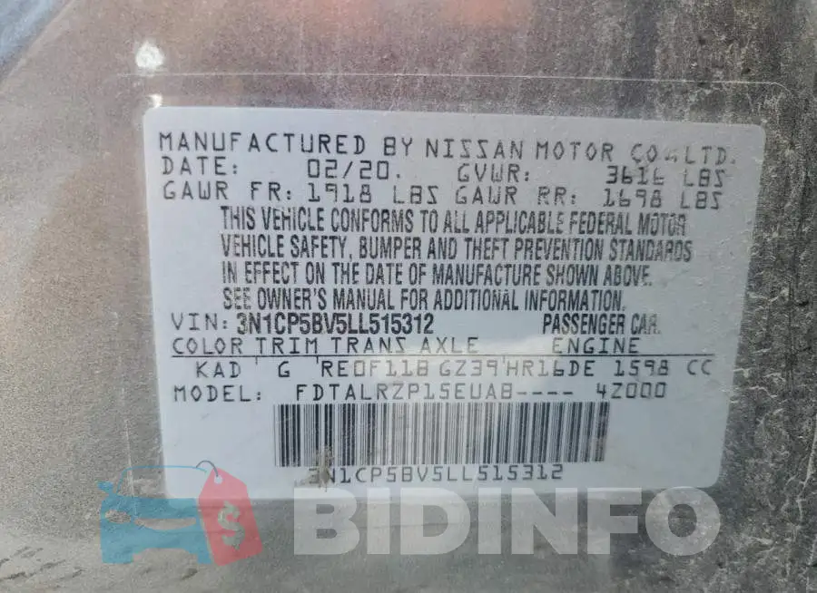 3N1CP5BV5LL515312 Photo# 13
