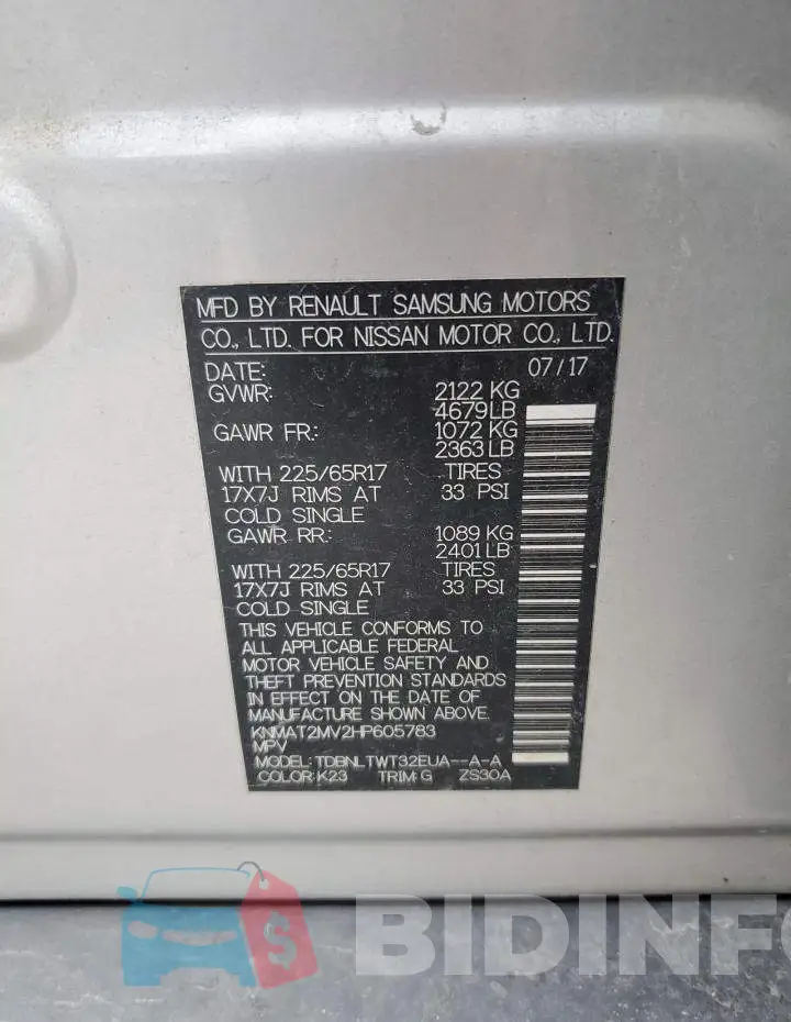 KNMAT2MV2HP605783 Photo# 12