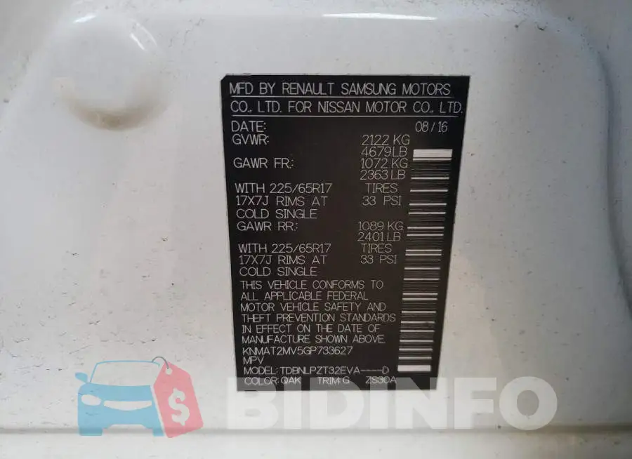 KNMAT2MV5GP733627 Photo# 12