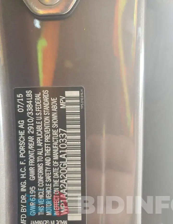WP1AA2A20GLA10337 Photo# 14
