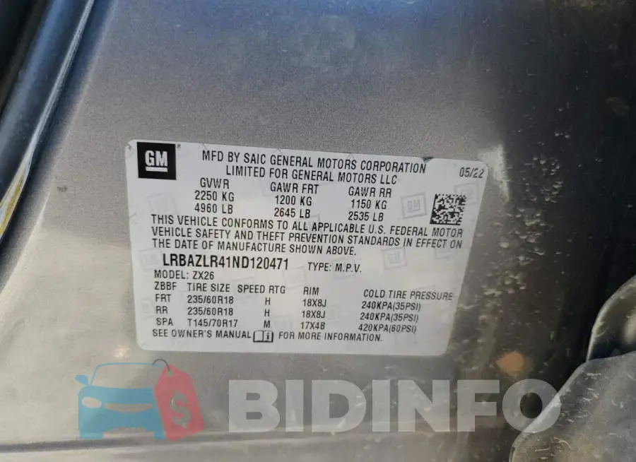 LRBAZLR41ND120471 Photo# 13
