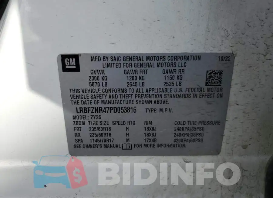 LRBFZNR47PD053816 Photo# 13