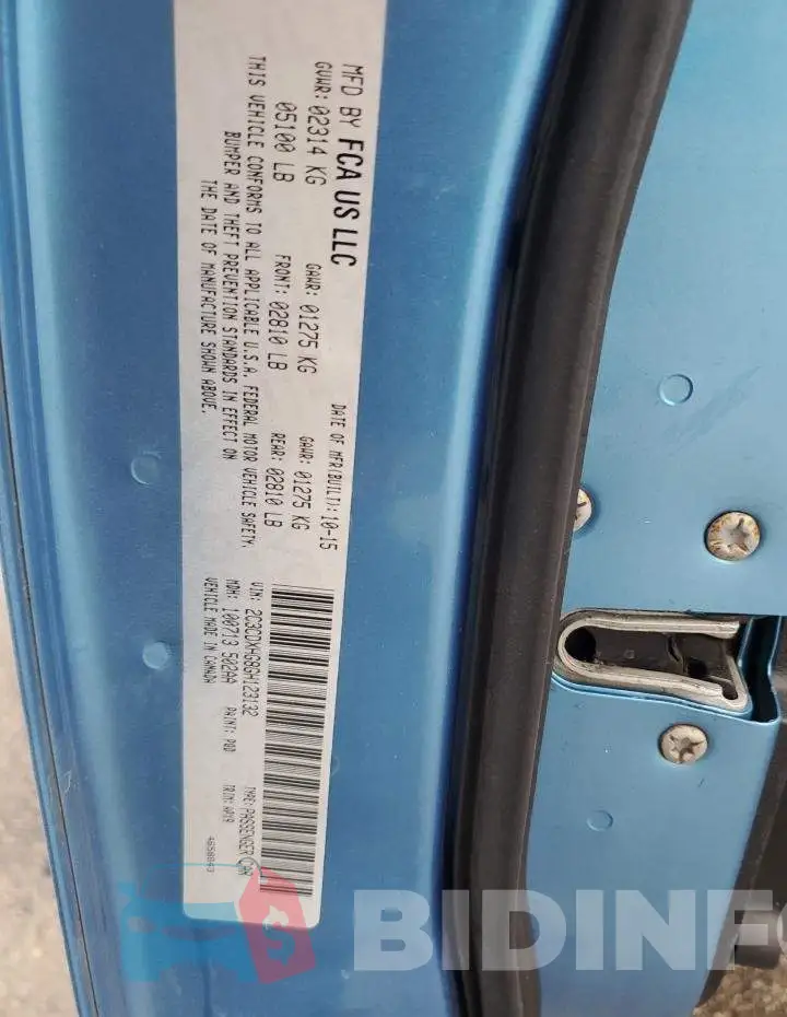 2C3CDXHG8GH123132 Photo# 12