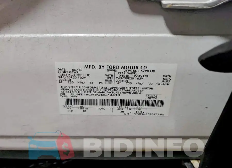 2LMTJ8LR8GBL73413 Photo# 14