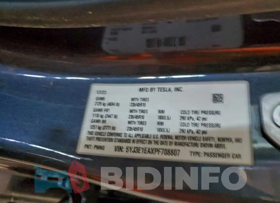 5YJ3E1EAXPF708807 Photo# 13