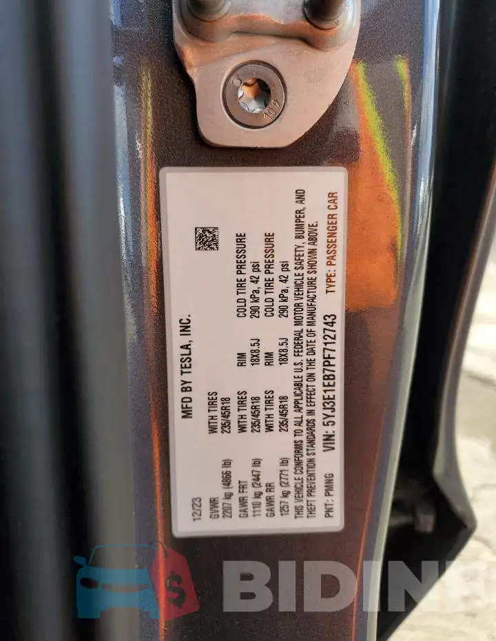 5YJ3E1EB7PF712743 Photo# 12