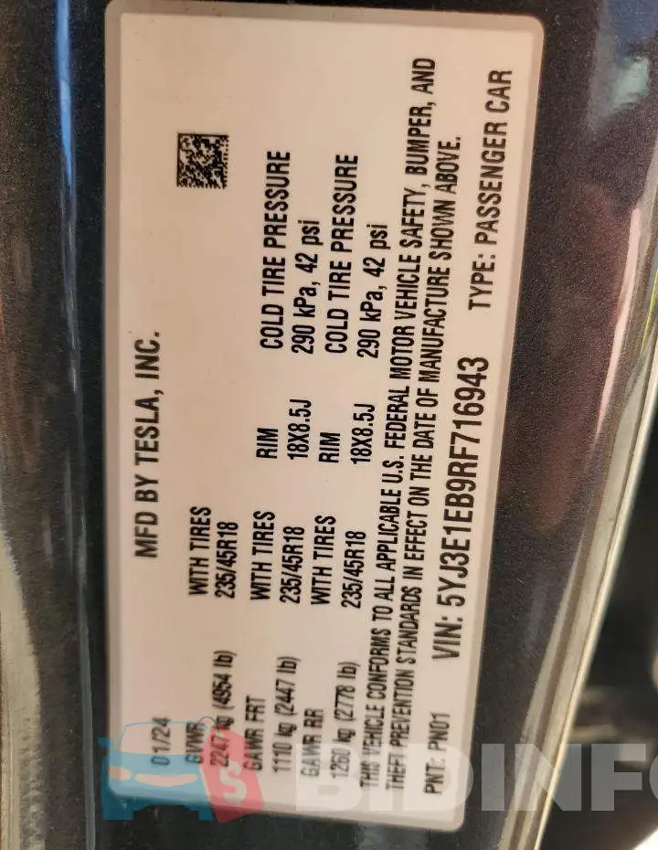 5YJ3E1EB9RF716943 Photo# 12