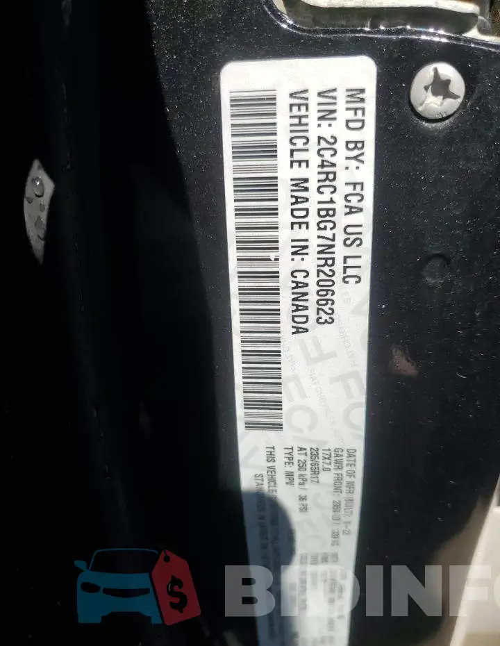 2C4RC1BG7NR206623 Photo# 14