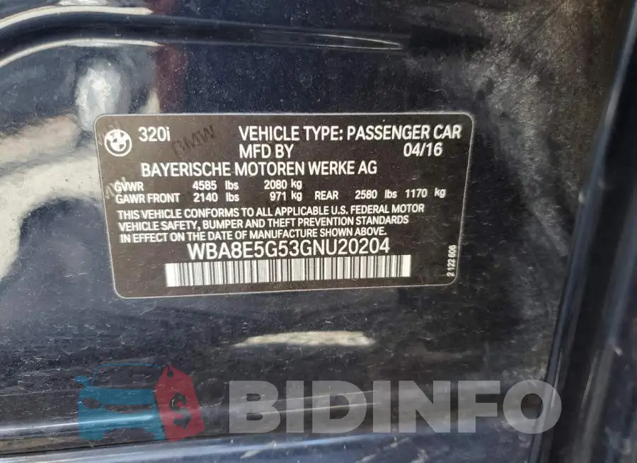 WBA8E5G53GNU20204 Photo# 12