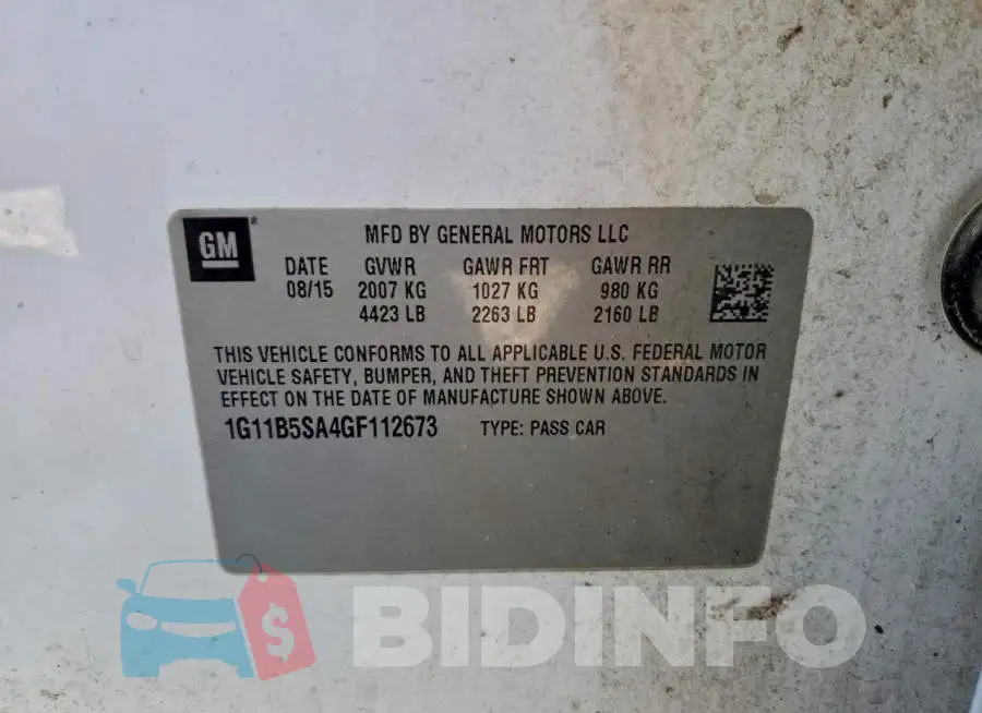 1G11B5SA4GF112673 Photo# 12