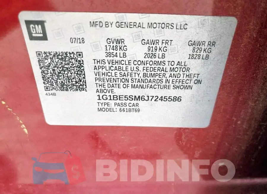 1G1BE5SM6J7245586 Photo# 13