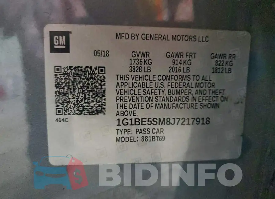 1G1BE5SM8J7217918 Photo# 12