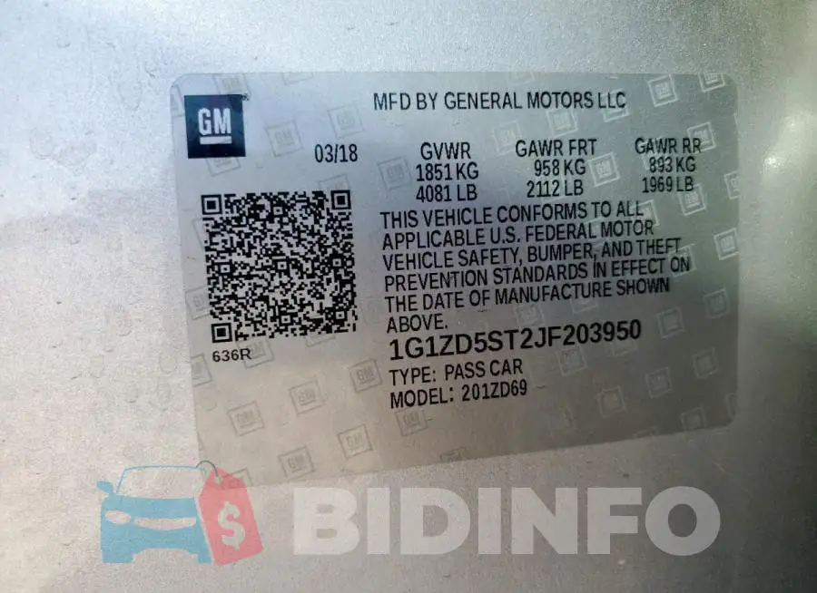1G1ZD5ST2JF203950 Photo# 12