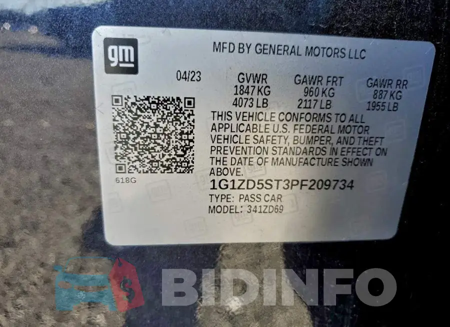 1G1ZD5ST3PF209734 Photo# 12