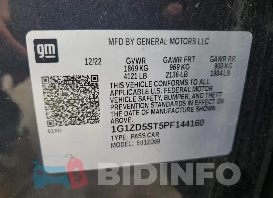 1G1ZD5ST5PF144160 Photo# 12