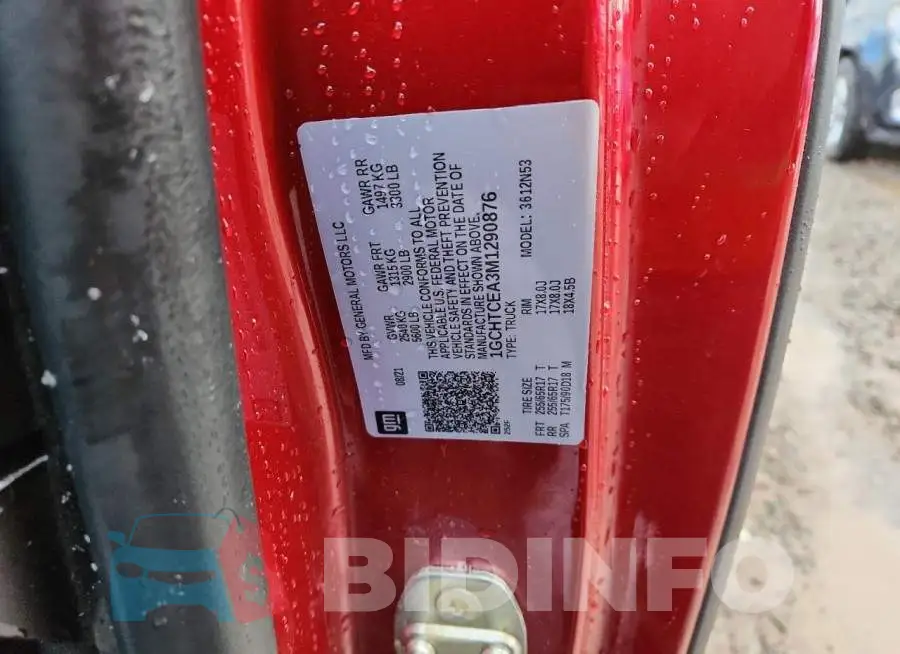 1GCHTCEA3M1290876 Photo# 12