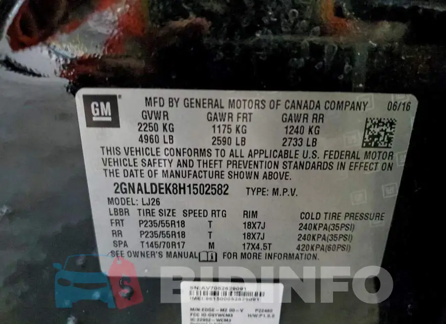 2GNALDEK8H1502582 Photo# 13