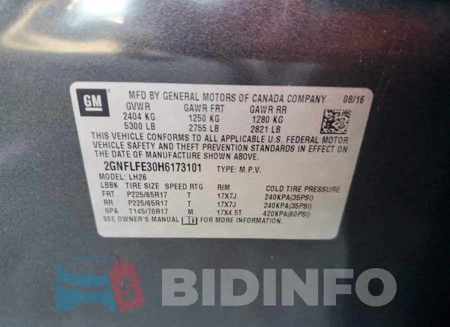 2GNFLFE30H6173101 Photo# 13