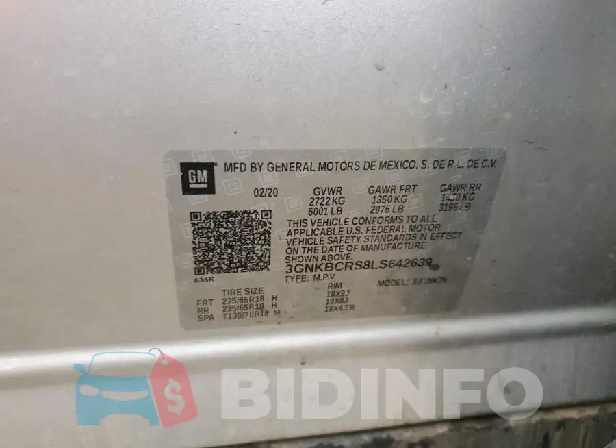 3GNKBCRS8LS642639 Photo# 13