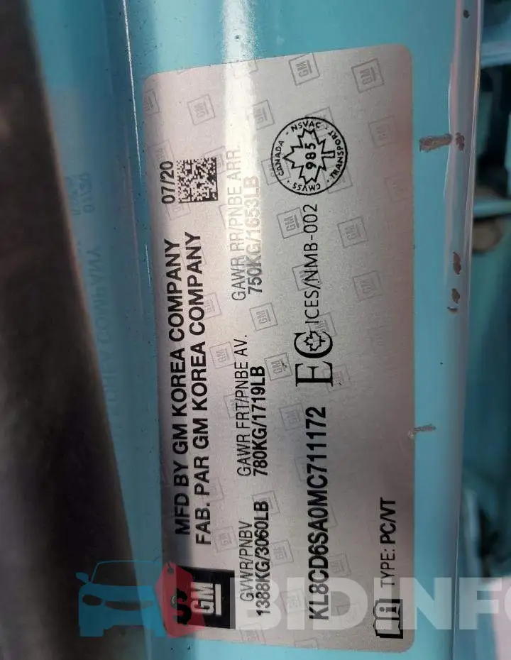 KL8CD6SA0MC711172 Photo# 13