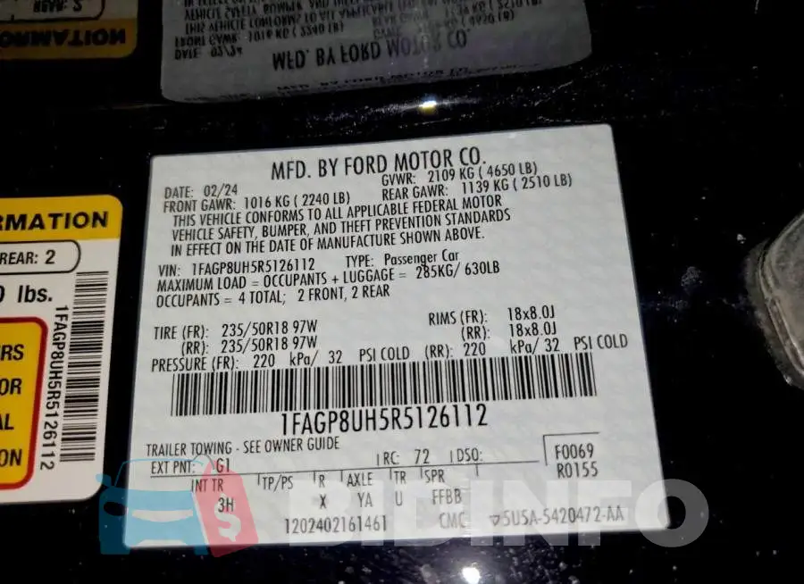 1FAGP8UH5R5126112 Photo# 13