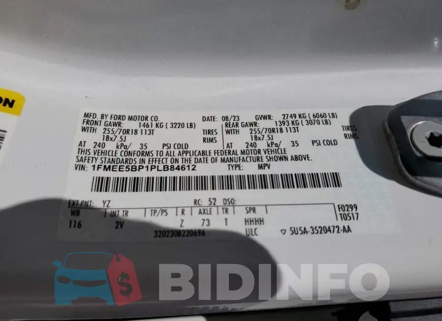 1FMEE5BP1PLB84612 Photo# 14