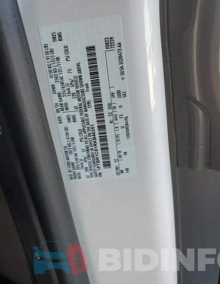 1FTBR1C81RKB46351 Photo# 13