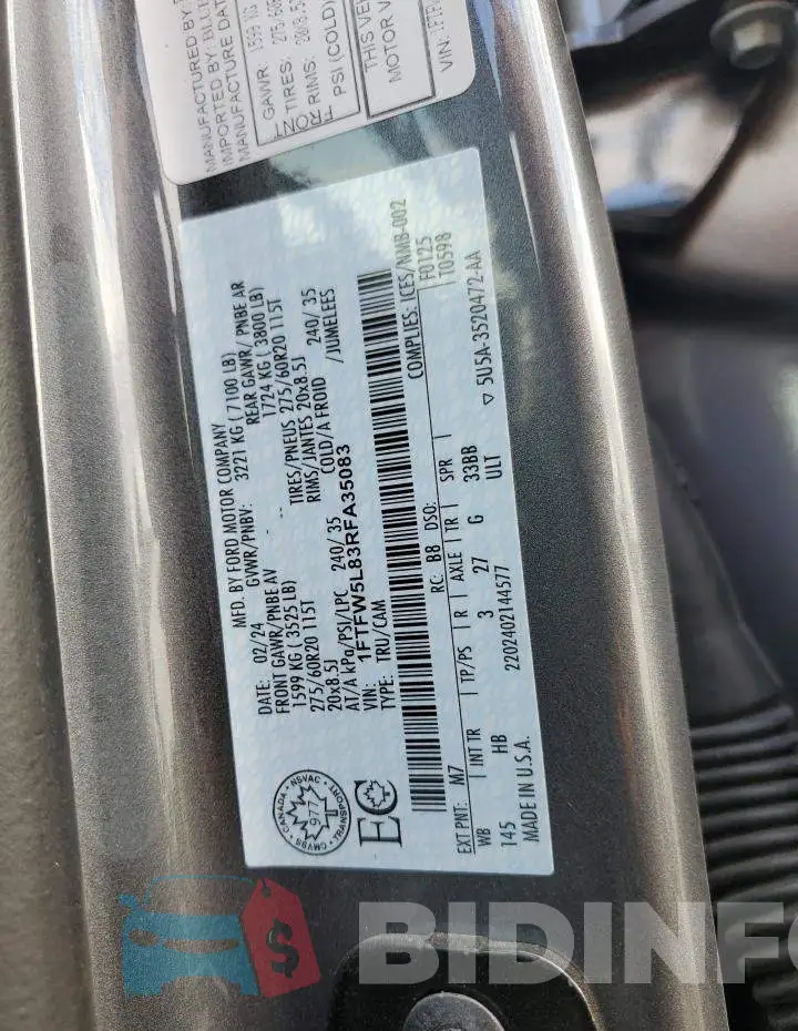 1FTFW5L83RFA35083 Photo# 12