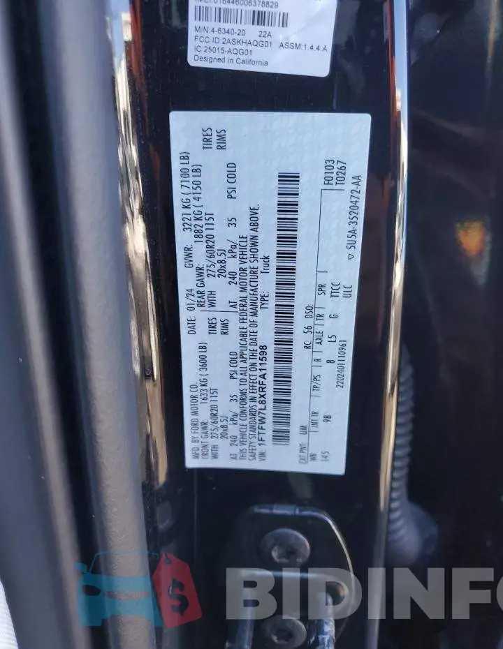 1FTFW7L8XRFA11598 Photo# 12