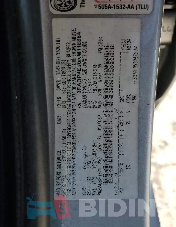 3FADP4EJ0KM118884 Photo# 12