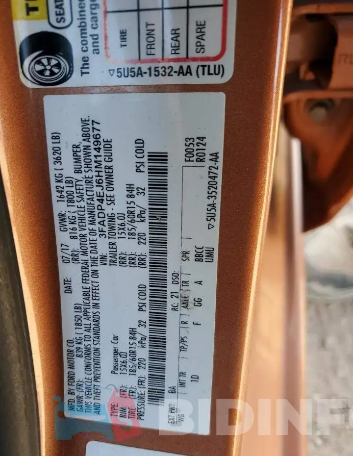 3FADP4EJ6HM149677 Photo# 12