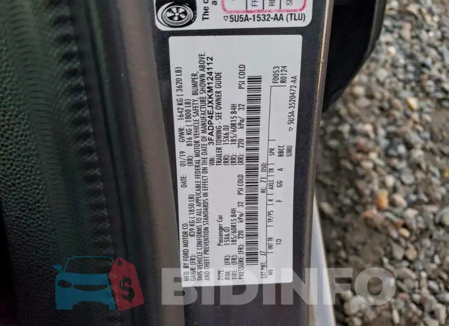 3FADP4EJXKM124112 Photo# 12