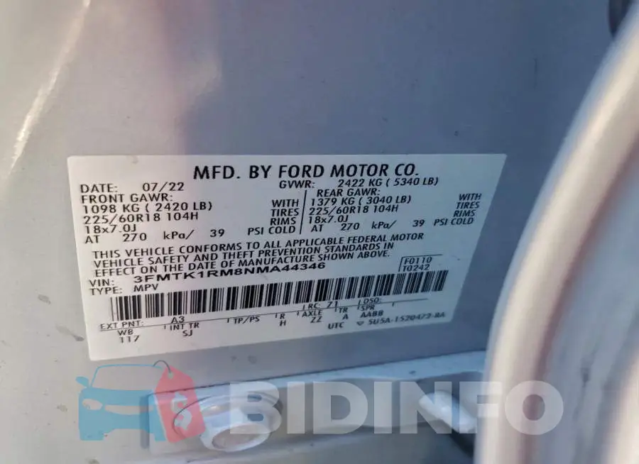 3FMTK1RM8NMA44346 Photo# 13