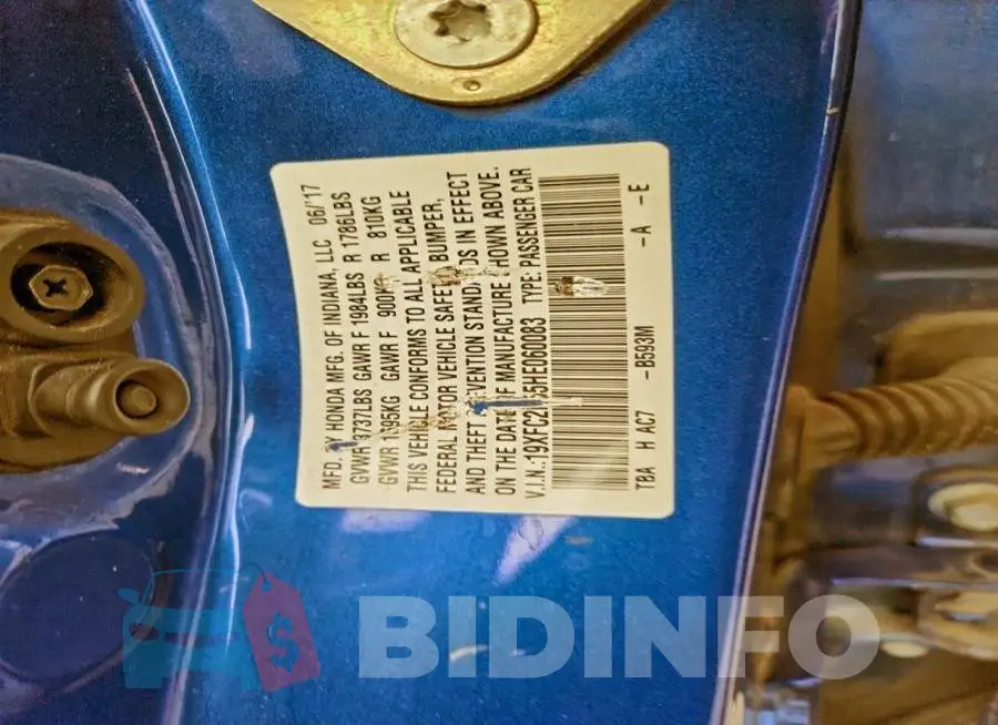 19XFC2F55HE060083 Photo# 12