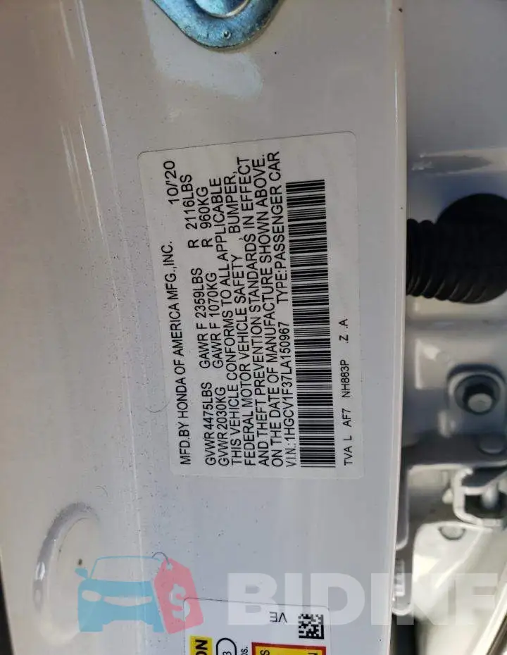 1HGCV1F37LA150967 Photo# 12