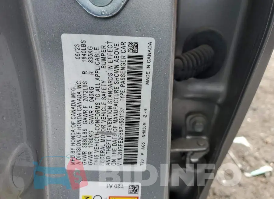2HGFE2F55PH551137 Photo# 12