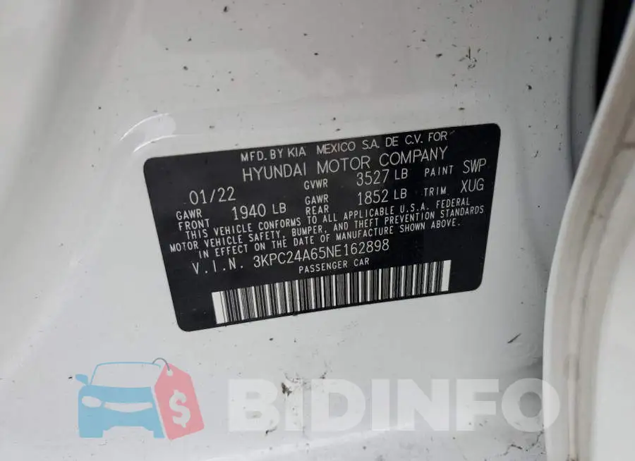 3KPC24A65NE162898 Photo# 12