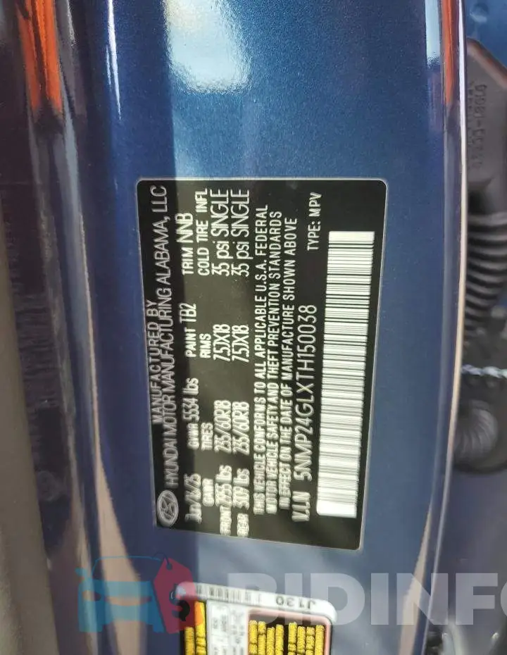 5NMP24GLXTH150038 Photo# 13