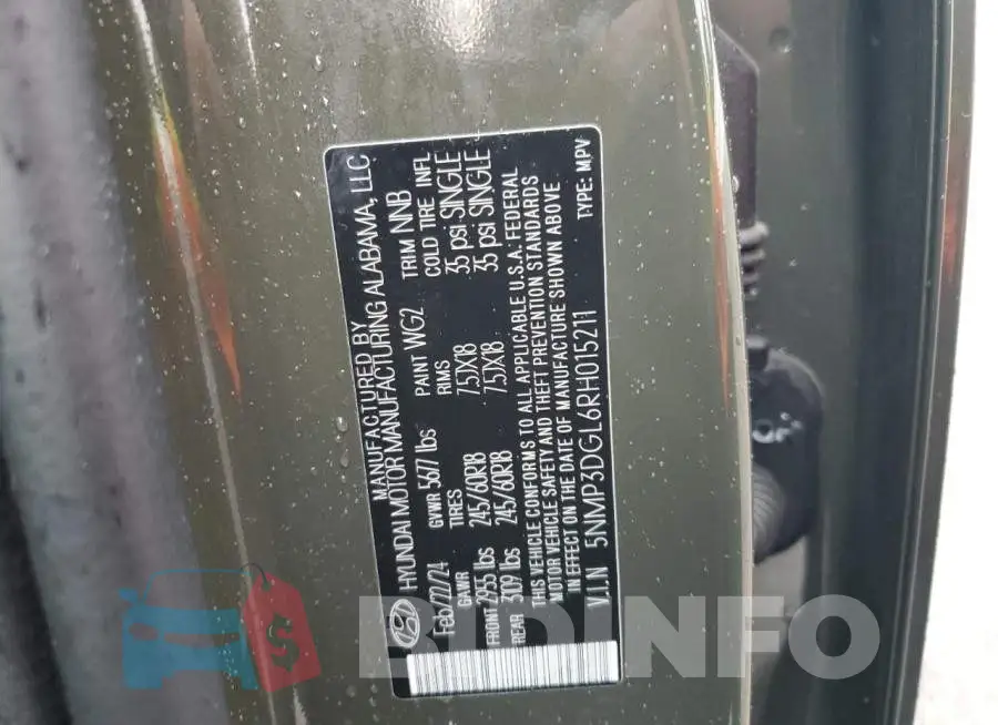 5NMP3DGL6RH015211 Photo# 13