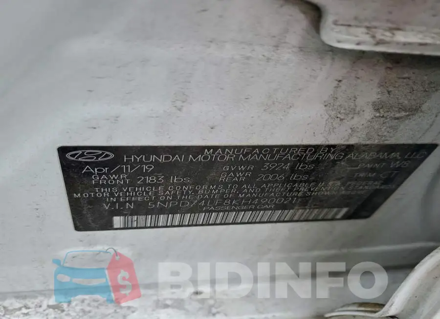 5NPD74LF8KH490021 Photo# 12