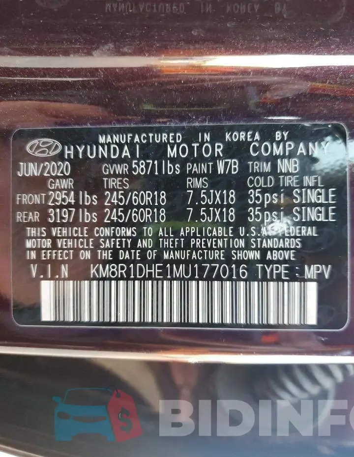 KM8R1DHE1MU177016 Photo# 13